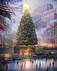 Thomas Kinkade Christmas in New York painting